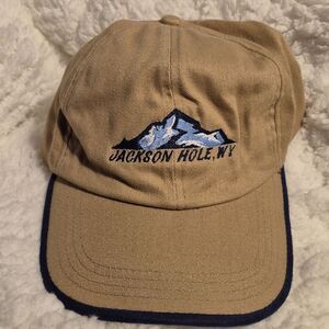 Jackson Hole, Wyoming Tan Sliderback Hat - New